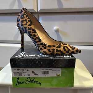 Sam Edelman “Hazel” heel. Leopard print.